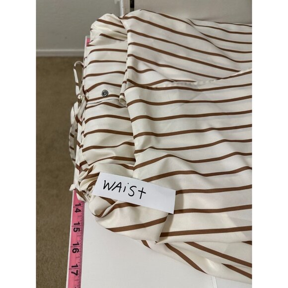 Womans Striped Jumpsuit Sz S/M Minimal Quiet Luxury Capsule Beachy Resort Cruise - Picture 7 of 14